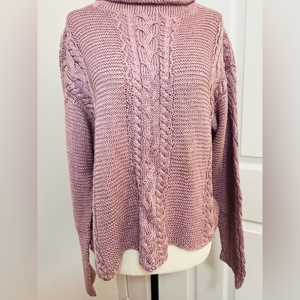Handmade Lavender/Pink  Knitted Sweater‎ Women's Medium - Picture 5 of 9